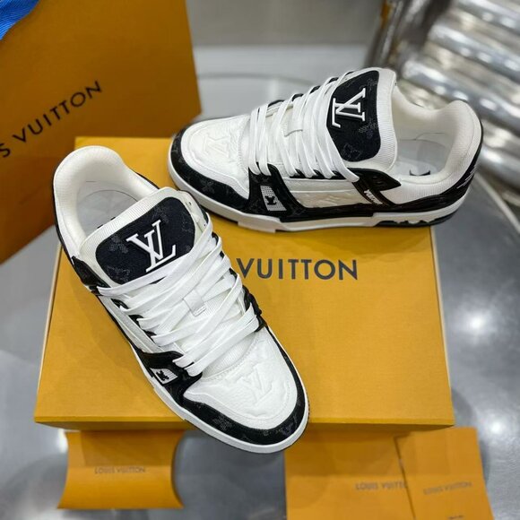 Louis Vuitton Black and White Sneakers - Picture 1 of 7